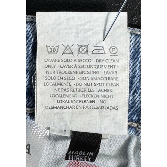 Amarisa Wide Leg Jeans Women's 29R Light Wash Cropped Raw Hem - Picture 10 of 11